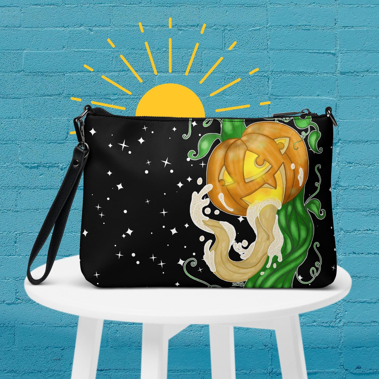 Spooky Jack-O-Lantern Crossbody Bag: A Queer Halloween Delight!
