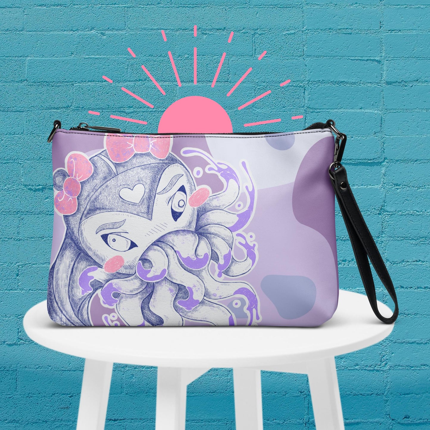 Cute-thulhu Cthulhu Creepy Cute Crossbody Bag - Pink and Purple Aesthetic