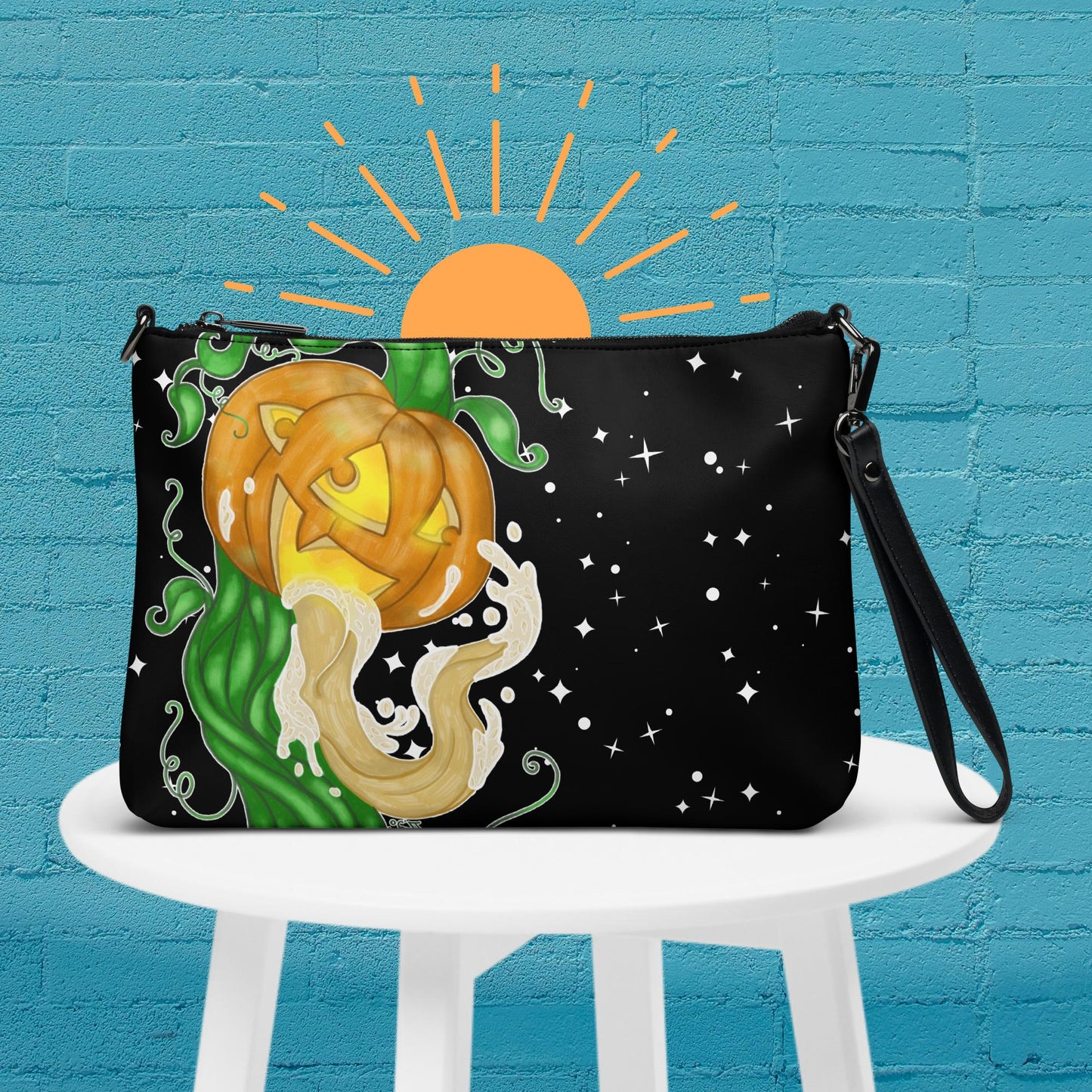 Spooky Jack-O-Lantern Crossbody Bag: A Queer Halloween Delight!
