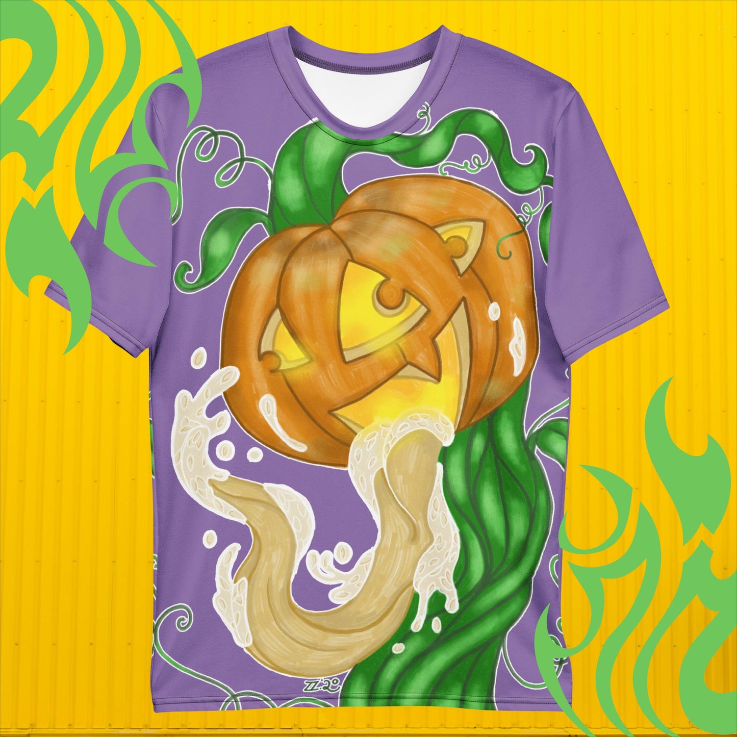 Purple 3-Eyed Jack-o'-Lantern T-Shirt - Quirky Halloween Design