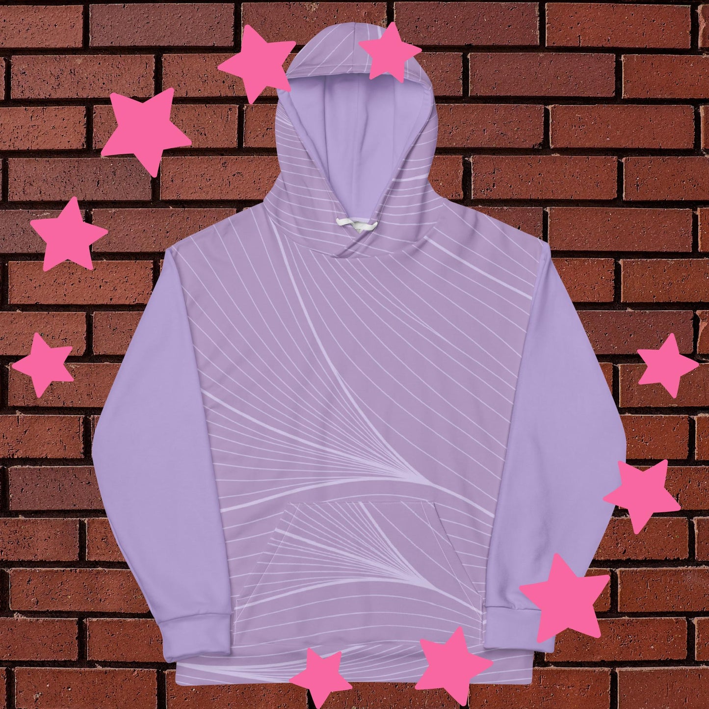 Lavender Split in Two Hoodie - Unique Artistic Design