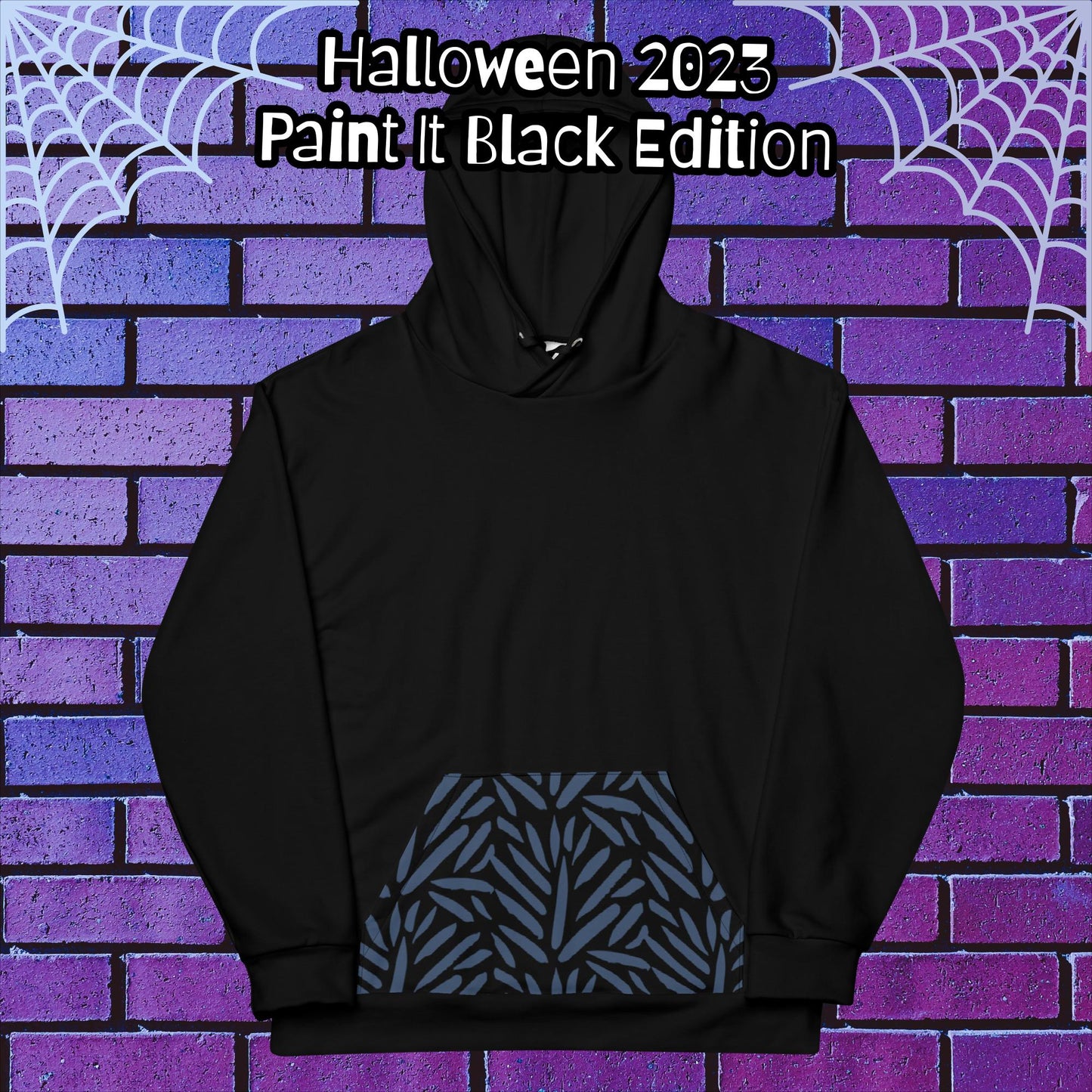 Halloween 2023 "Paint it Black" Edition - Crying Rose Hoodie - LGBTQ Pride, Creepy Cute, Aesthetic"