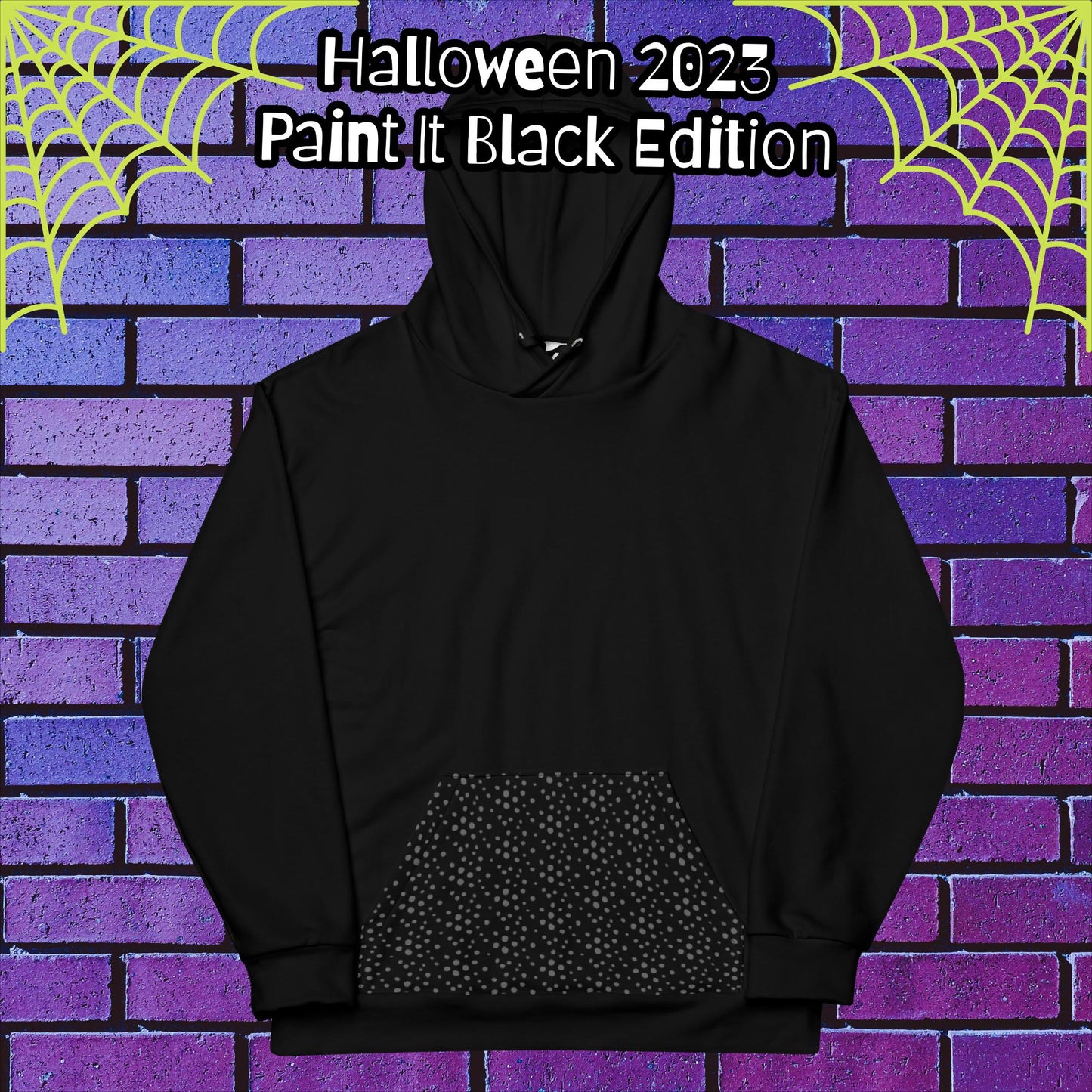 Halloween 2023 "Paint It Black" Edition - Bunny Crying Rainbow Tears Hoodie - Support Queer Artists