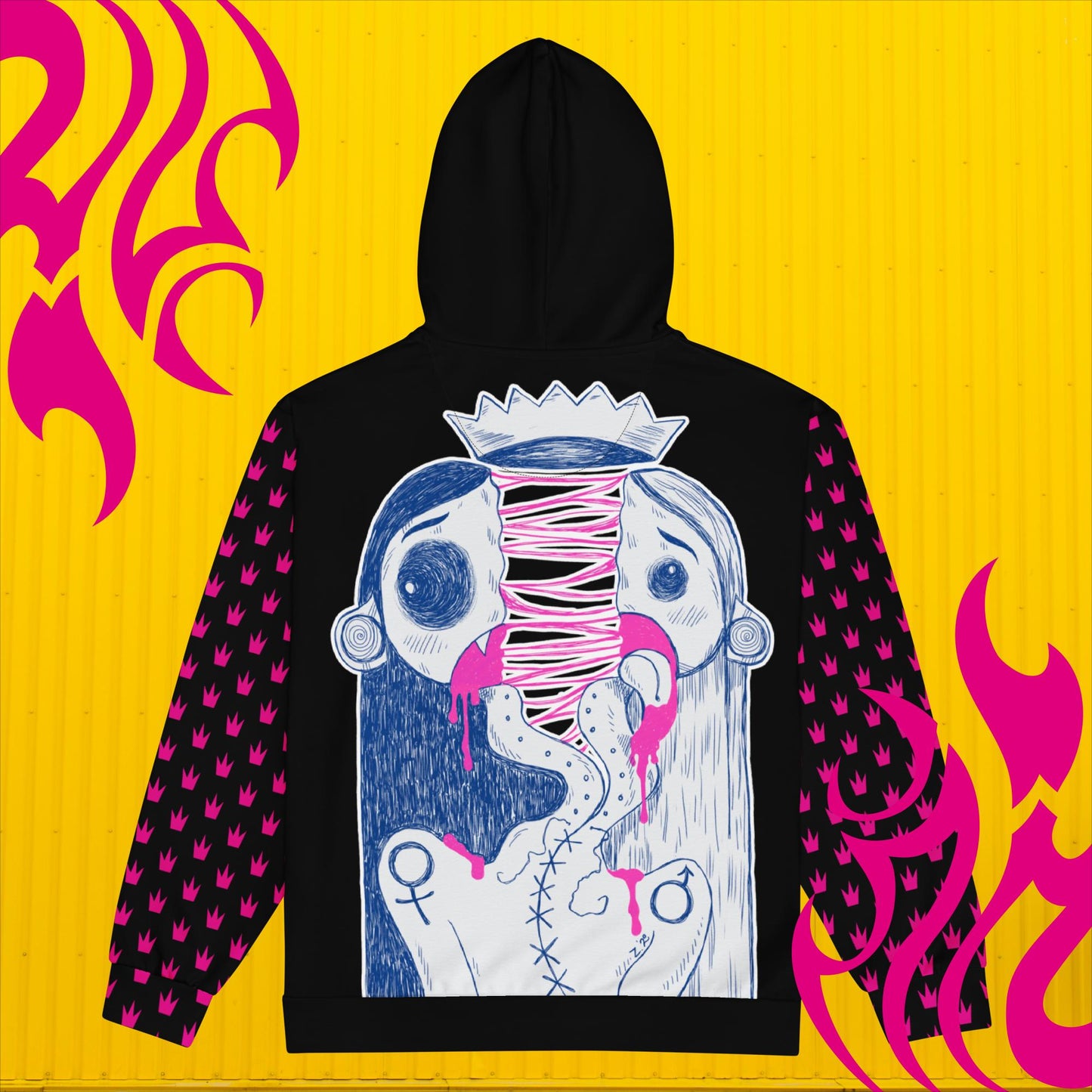 Split Personality Zip-Up Hoodie | Unisex Graphic Sweater