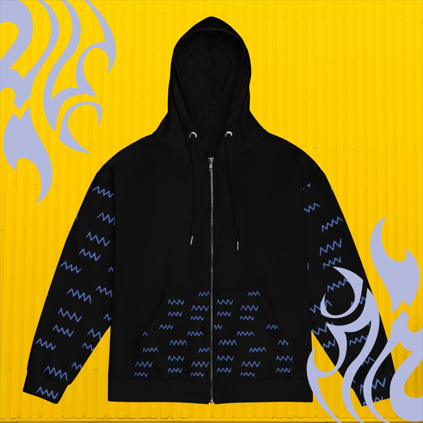 Poison Rose Zip-Up Hoodie | Unisex Dripping Tongue Graphic Sweater