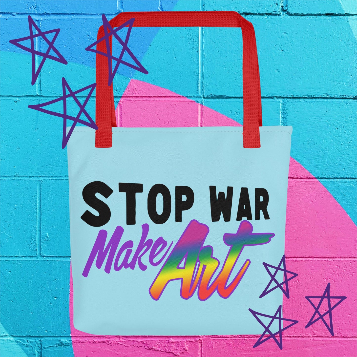 "Stop War, Make Art" Tote Bag
