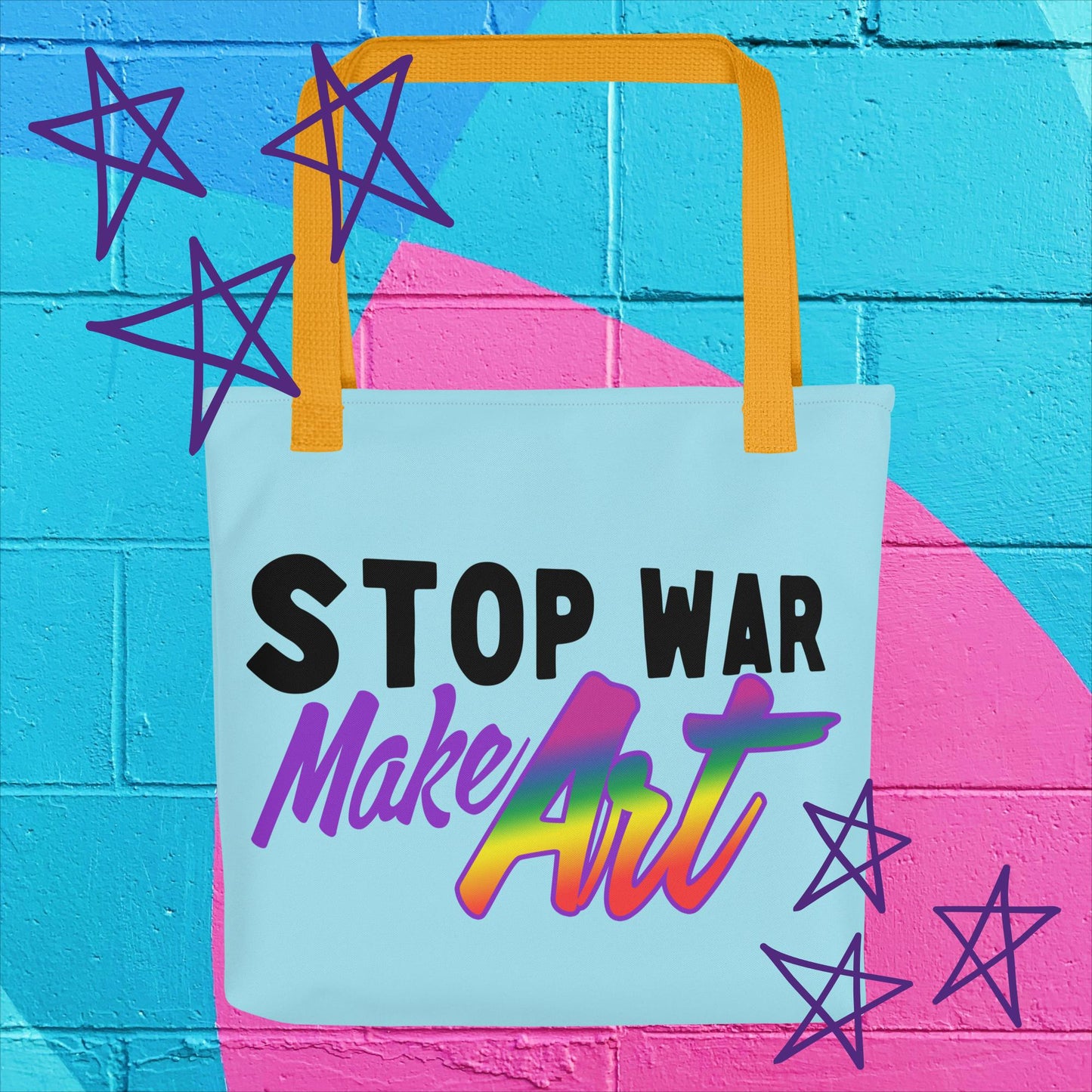 "Stop War, Make Art" Tote Bag
