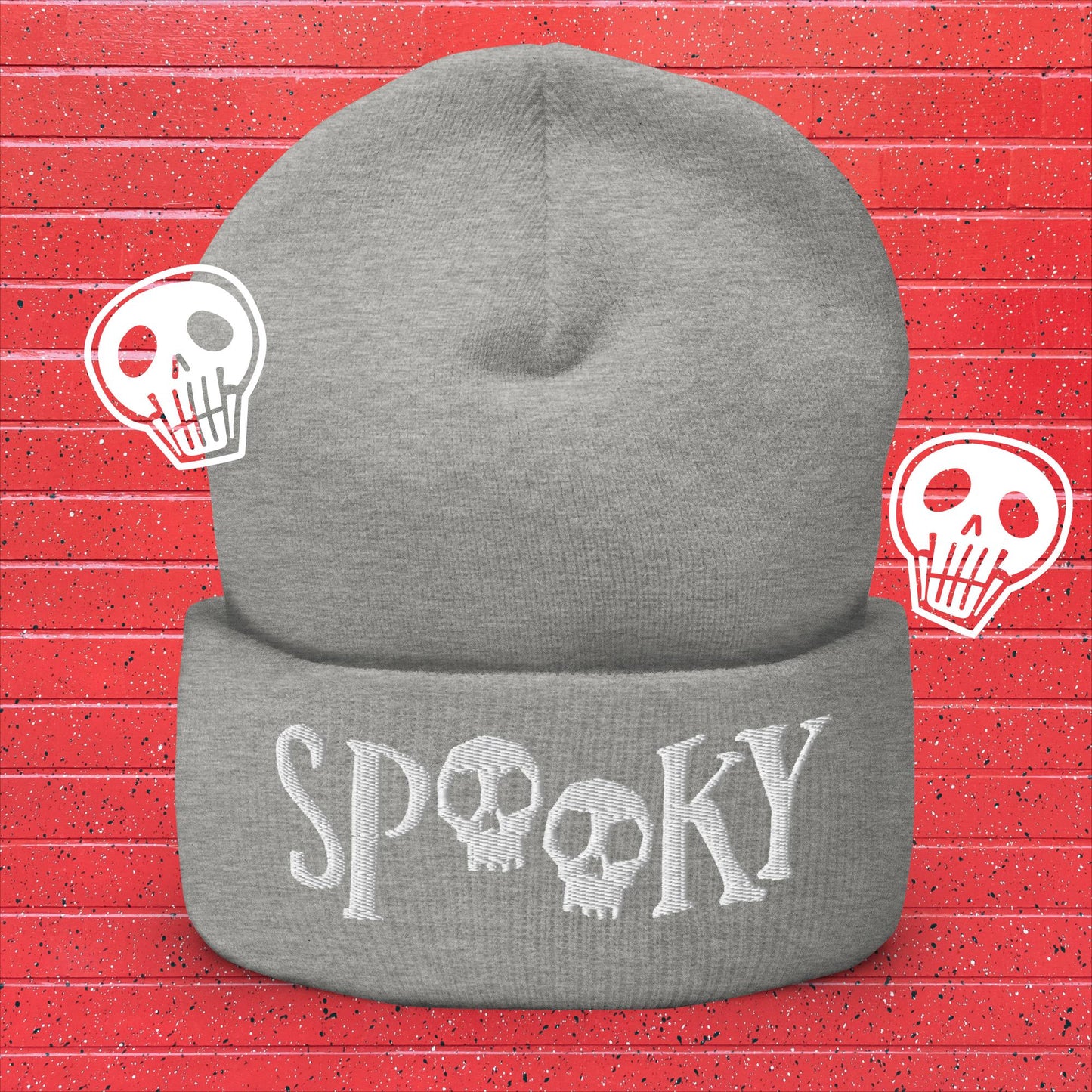 Spooky Embroidered Beanie: Add Some Halloween Vibes to Your Look