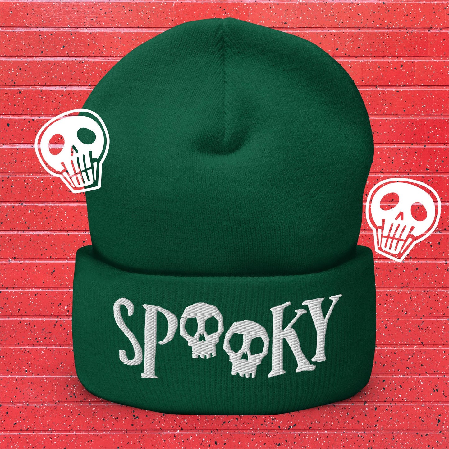 Spooky Embroidered Beanie: Add Some Halloween Vibes to Your Look
