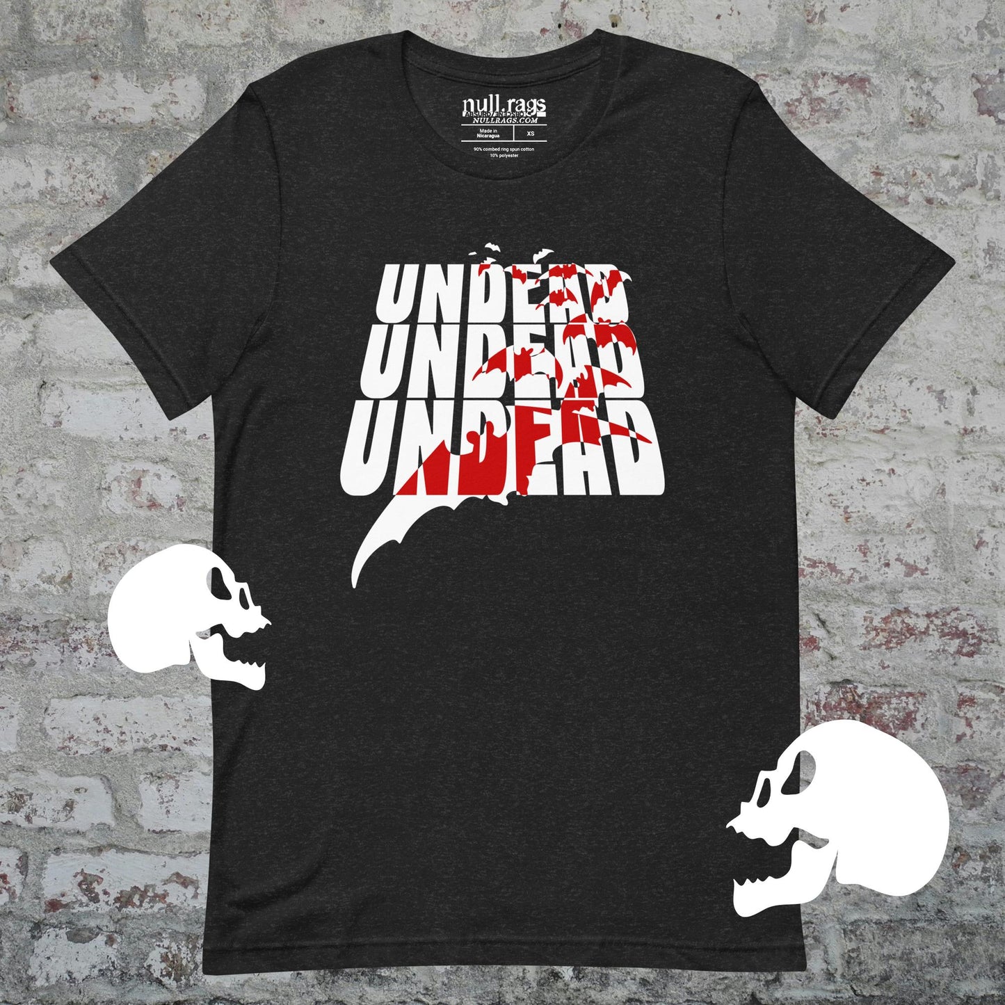 "Undead Undead Undead" Unisex T-Shirt – Bauhaus Quote, Queer-Owned, Punk Design, Sizes XS-5XL