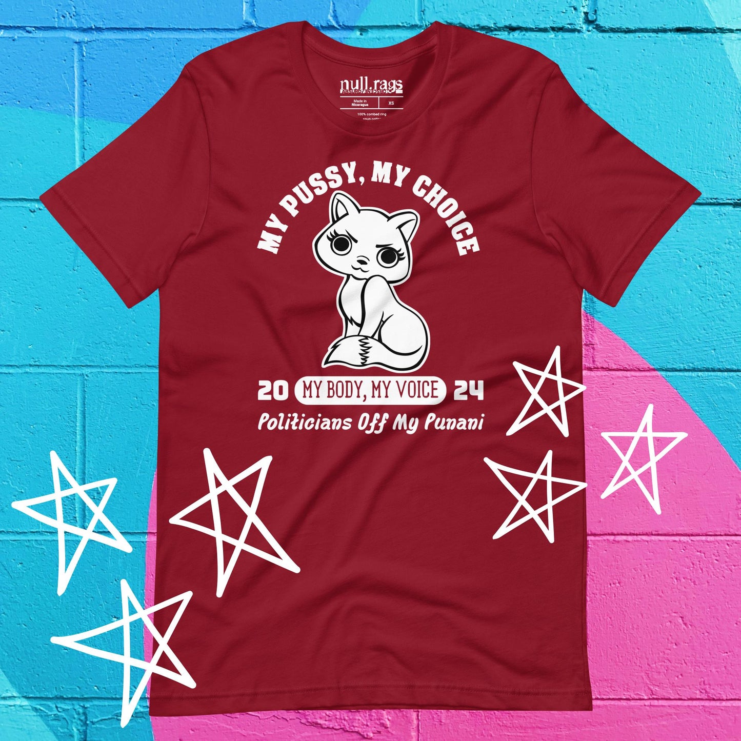 Feline Freedom: 'My Pussy, My Choice' Unisex Tee for Reproductive Rights