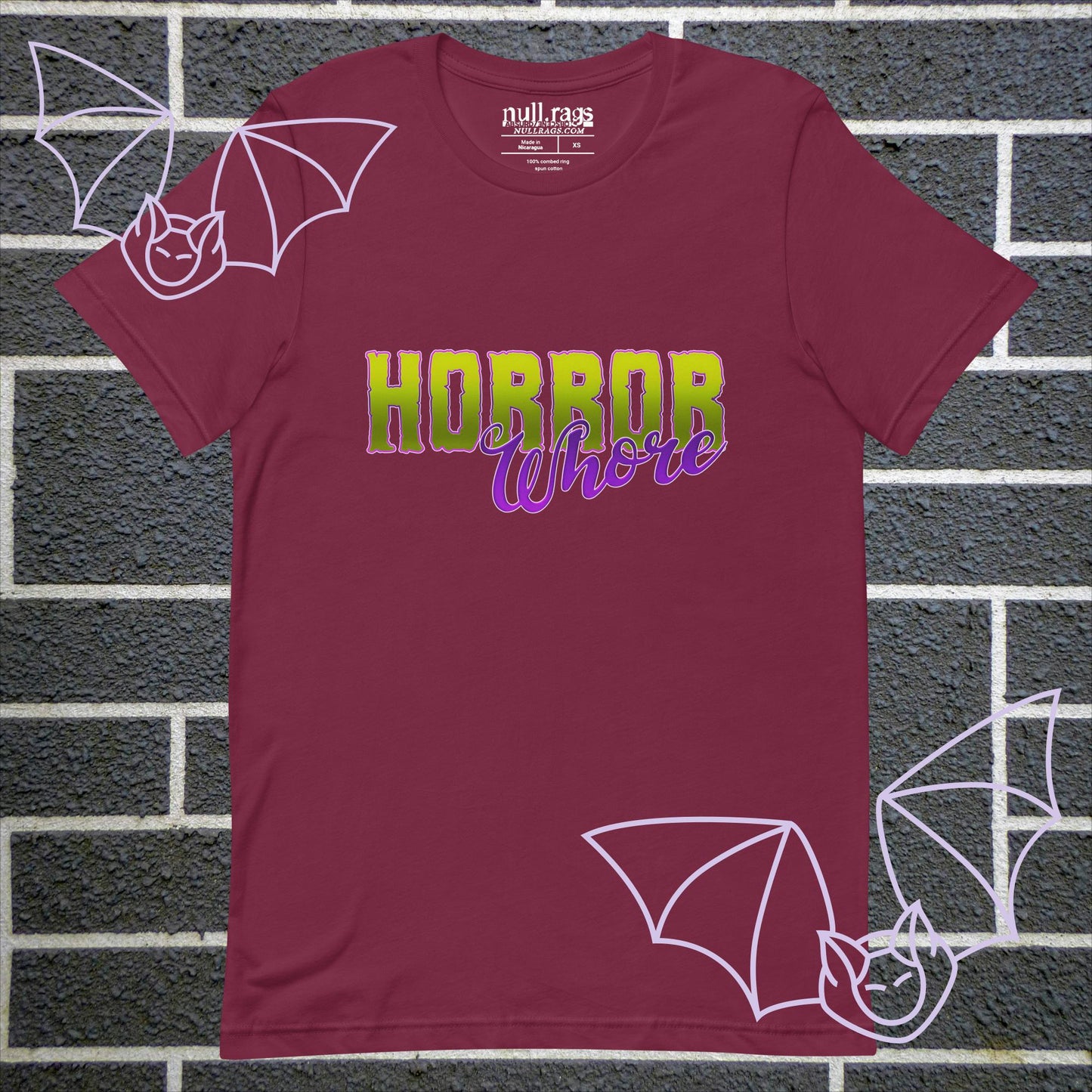 Embrace the Darkness: 'Horror Whore' Unisex Tee - Embody Spooky Chic
