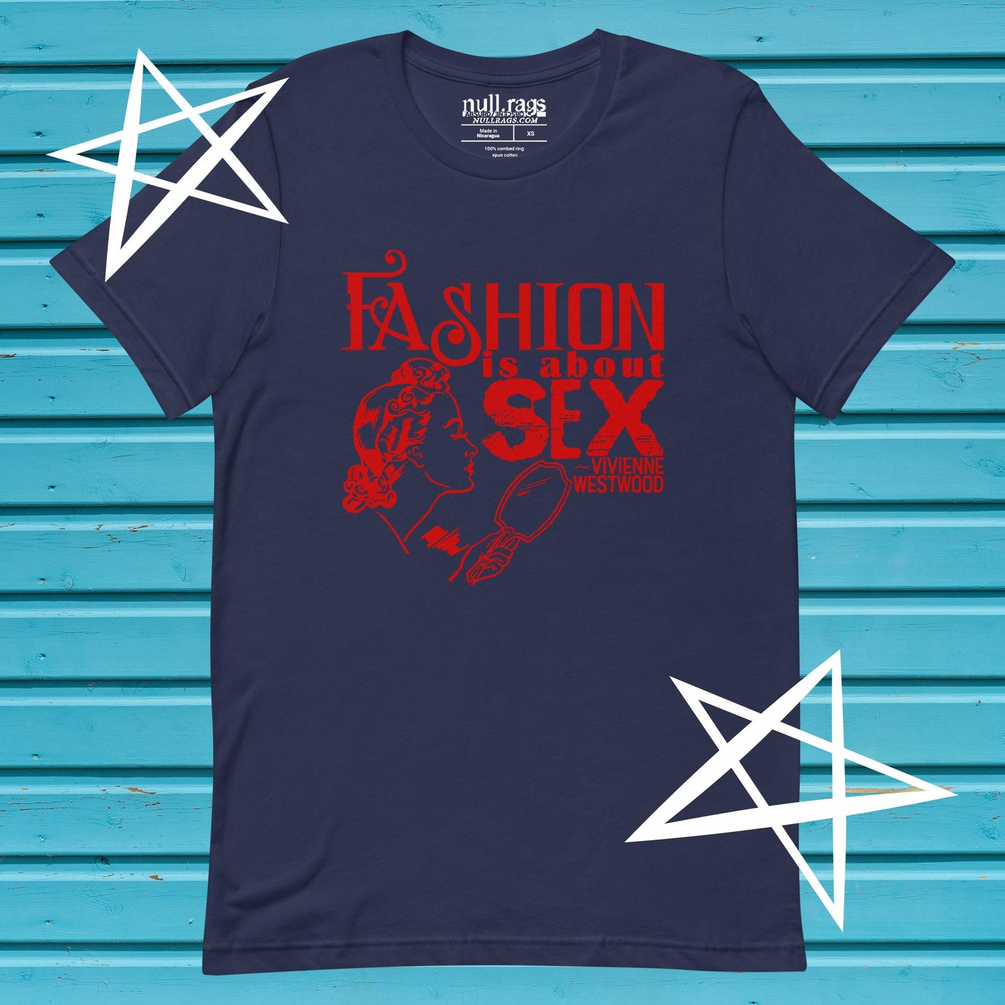"Fashion Is About Sex" Unisex T-Shirt – Vivienne Westwood Quote, Queer-Owned, Punk Design, Sizes XS-5XL