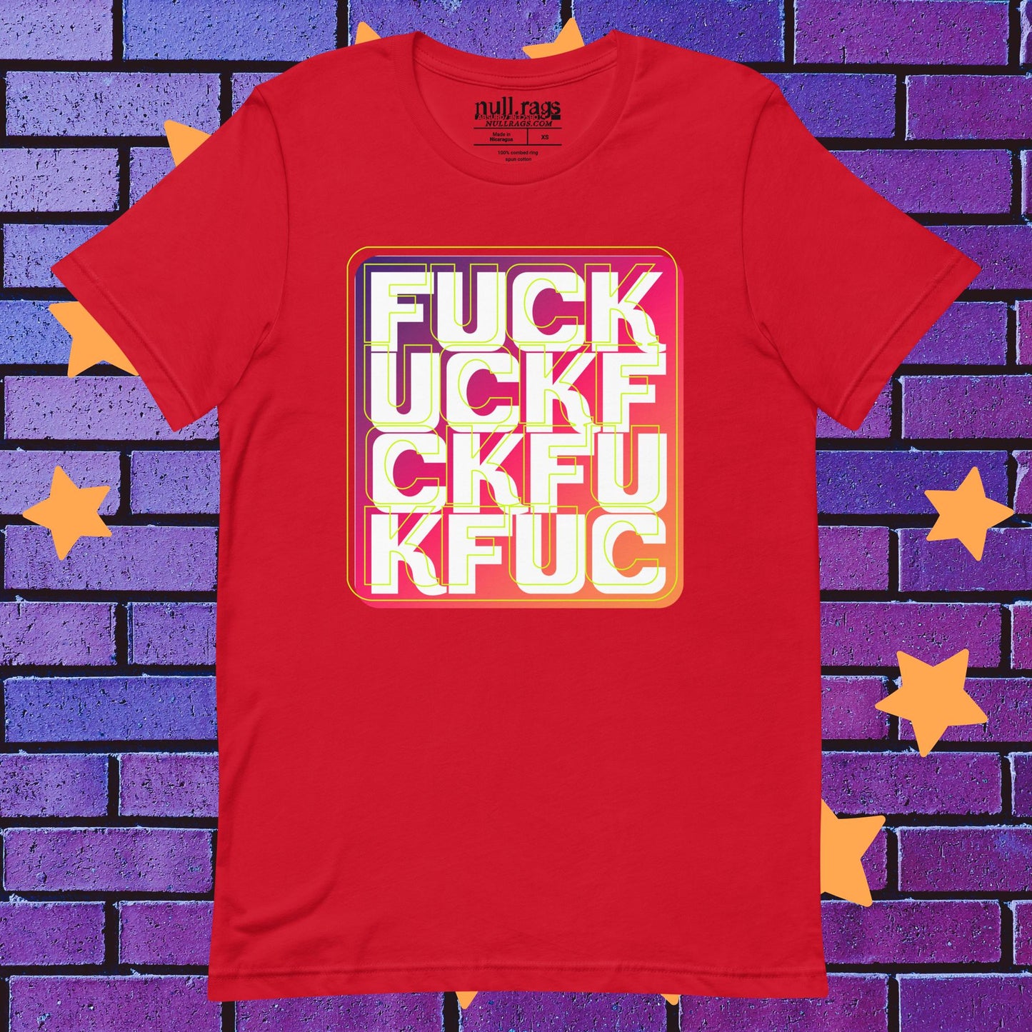 Rainbow Revolt: Bold 'F*ck' Rainbow Unisex t-shirt