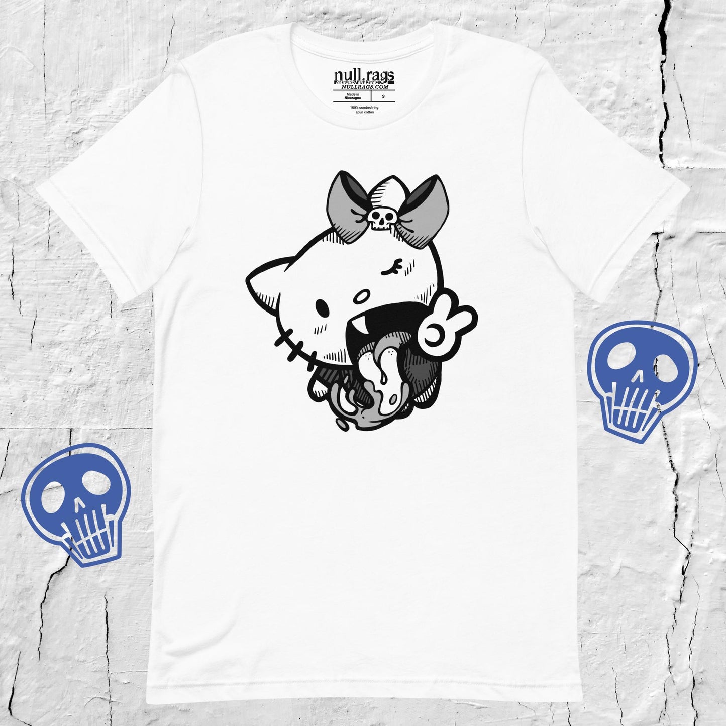 Peace Out Cartoon Kitten Unisex T-shirt - Supporting Queer Artistry