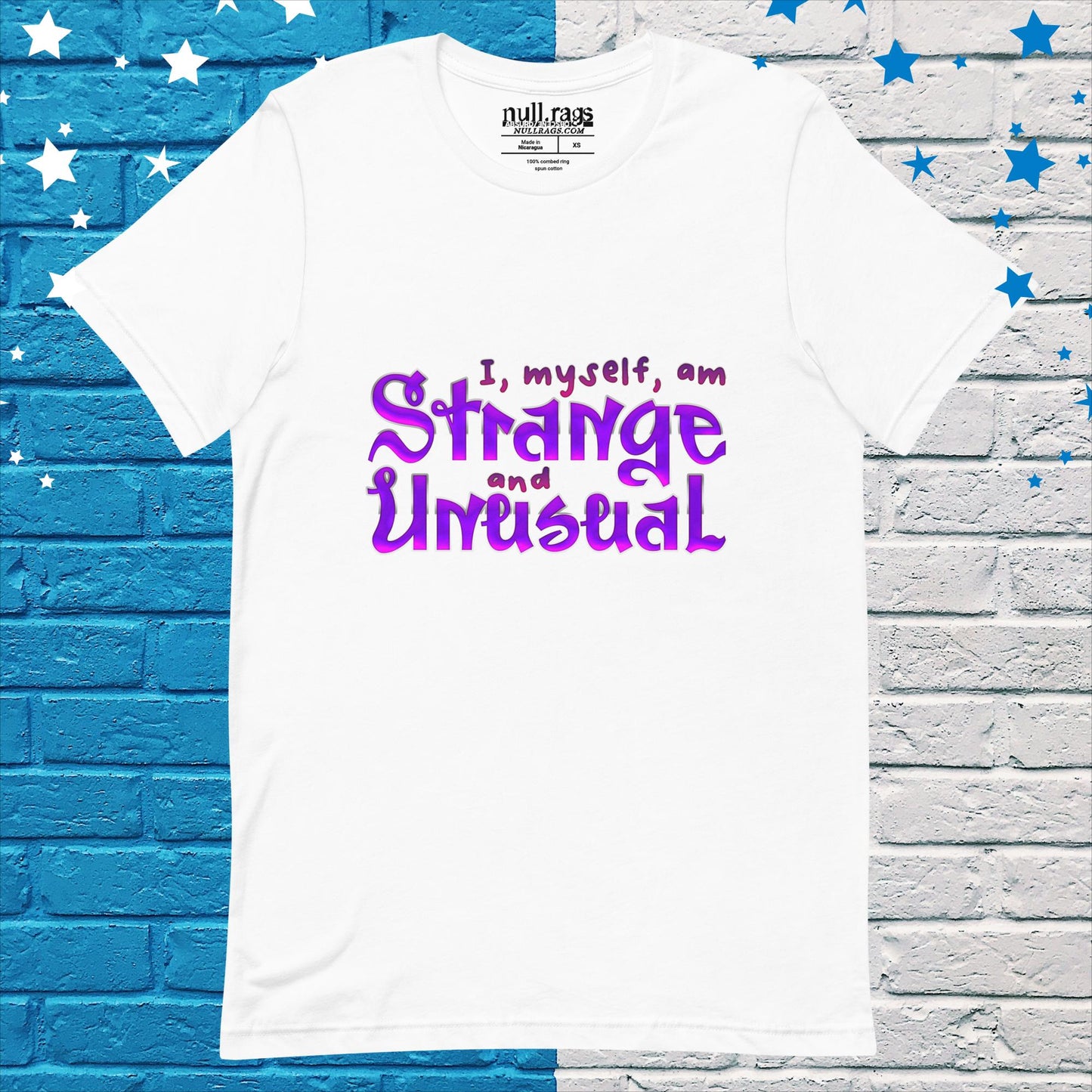 Embrace Your Uniqueness: 'I, Myself, Am Strange and Unusual' Purple UnisexTee