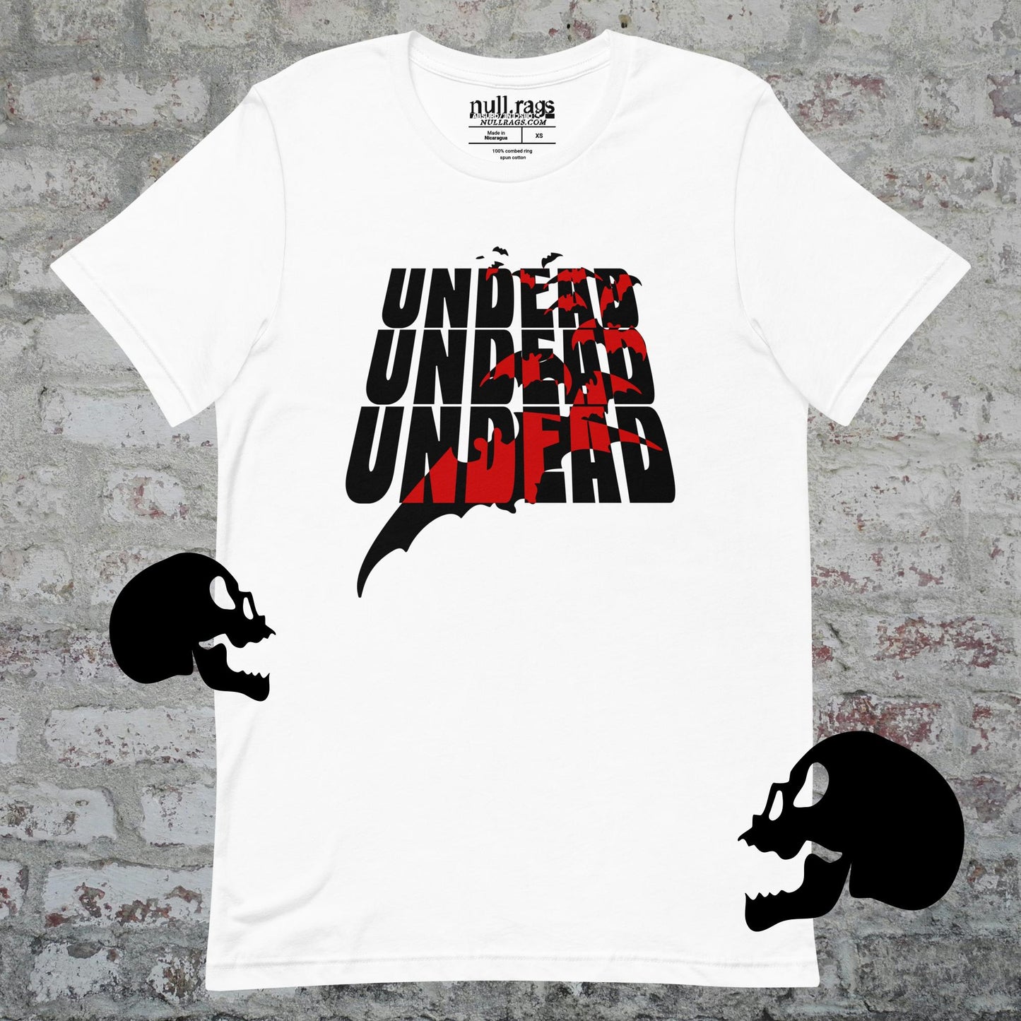 "Undead Undead Undead" Unisex T-Shirt – Bauhaus Quote, Queer-Owned, Punk Design, Sizes XS-5XL