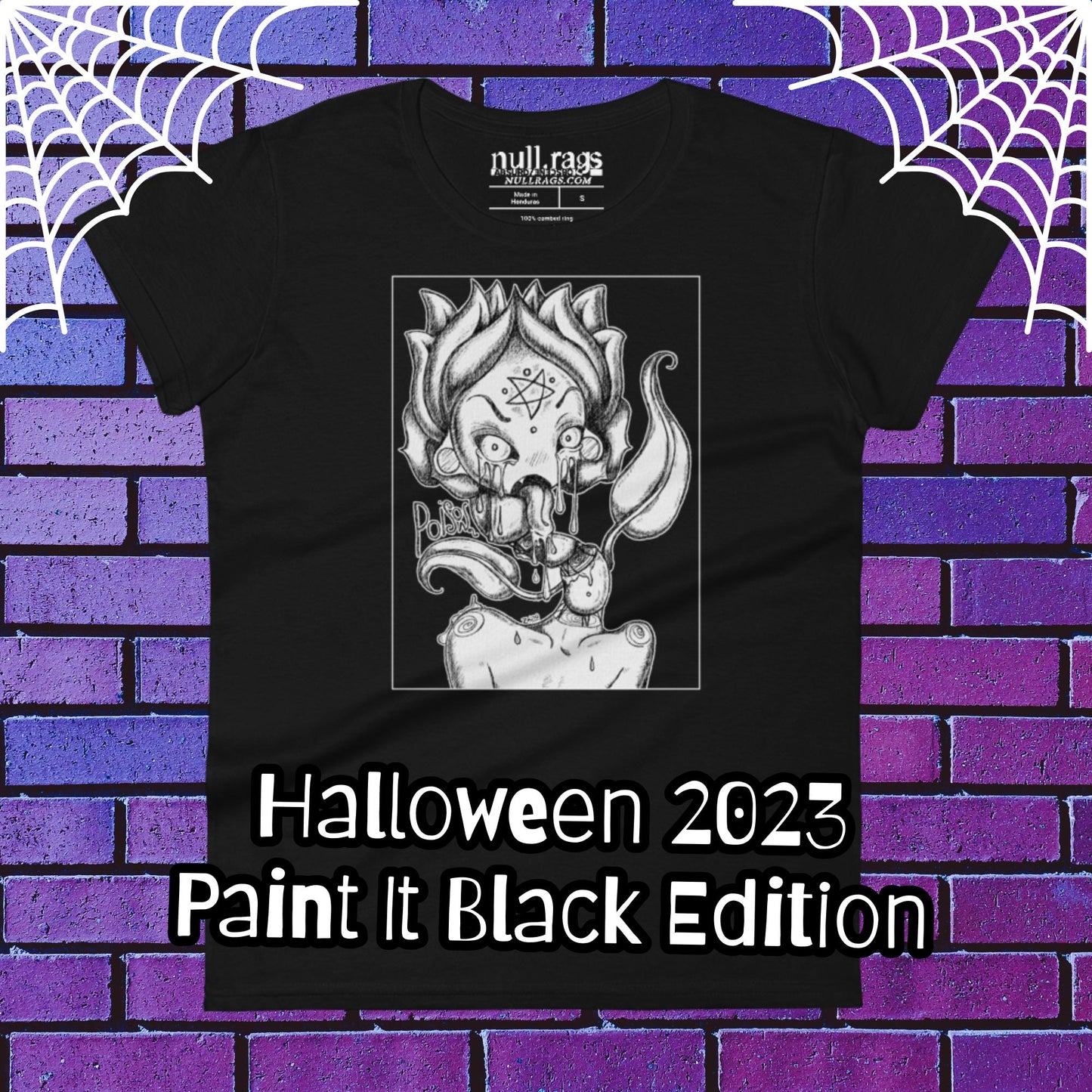 Poison Rose Tongue T-Shirt - Gothic Halloween 2023 Collection
