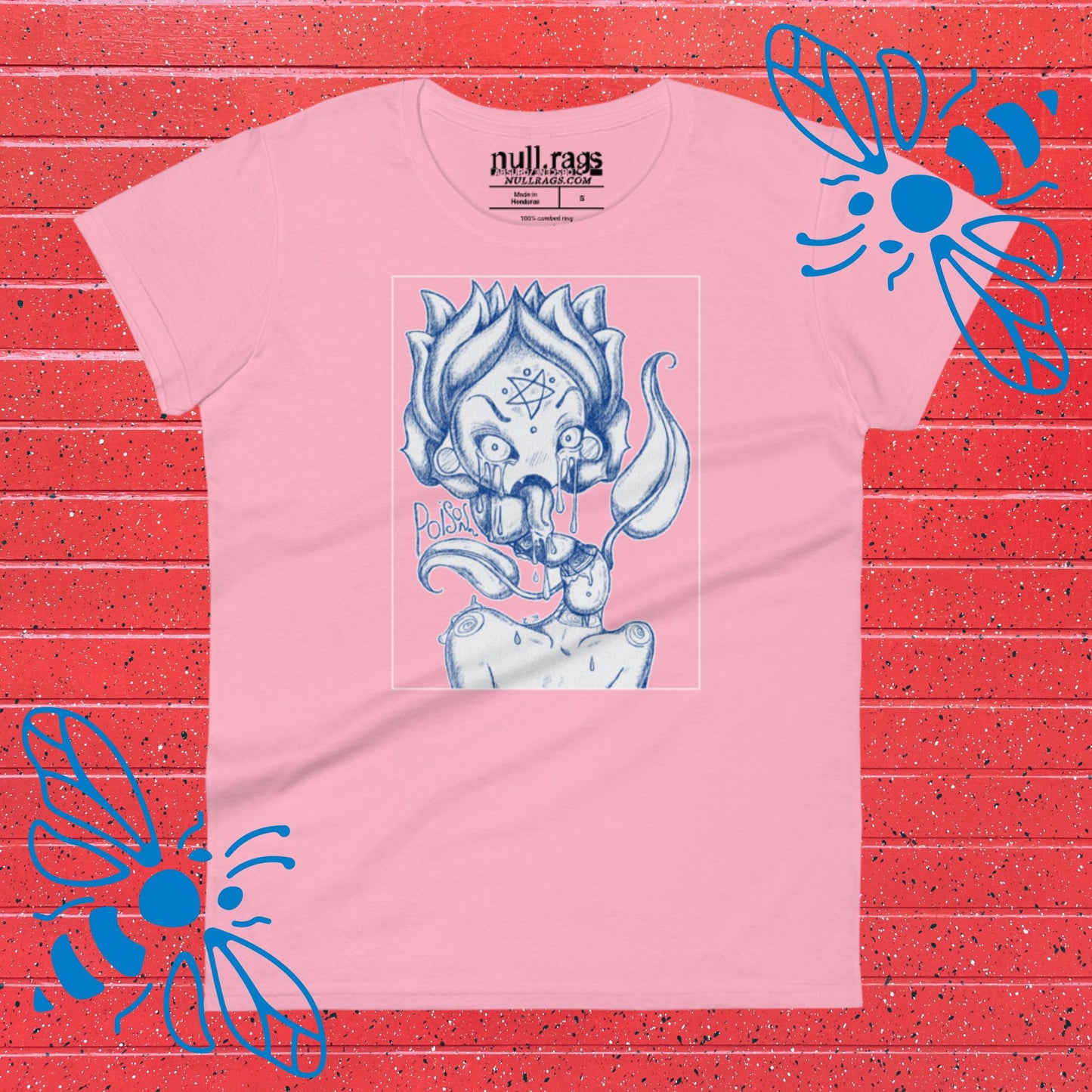 Poison Dripping Flower Femme Fit T-Shirt - Unveil Your Dark Elegance
