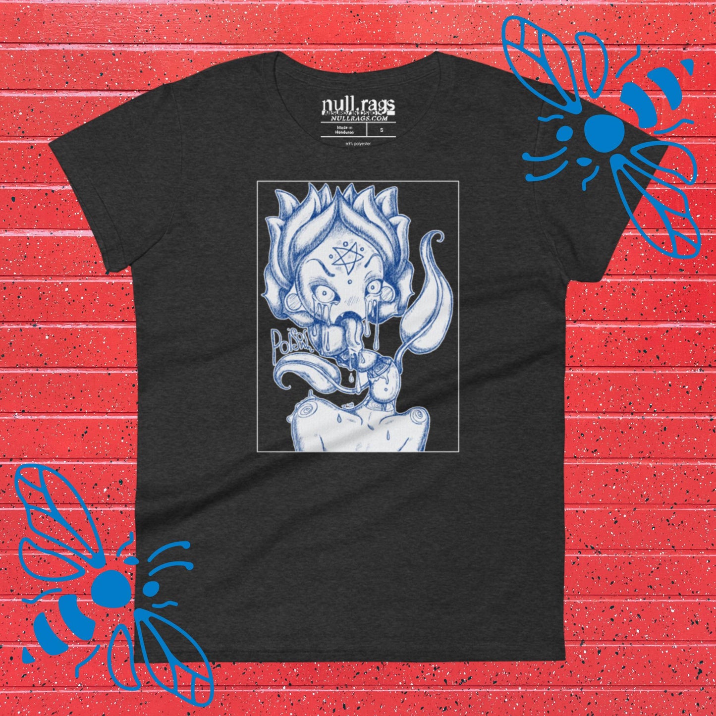 Poison Dripping Flower Femme Fit T-Shirt - Unveil Your Dark Elegance