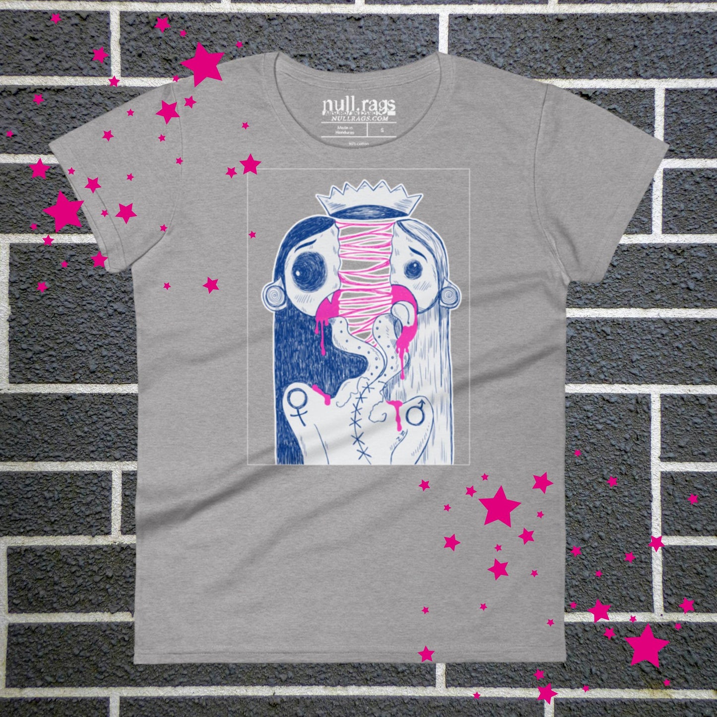 Split in Two Femme Fit T-shirt - Express Your Inner Duality
