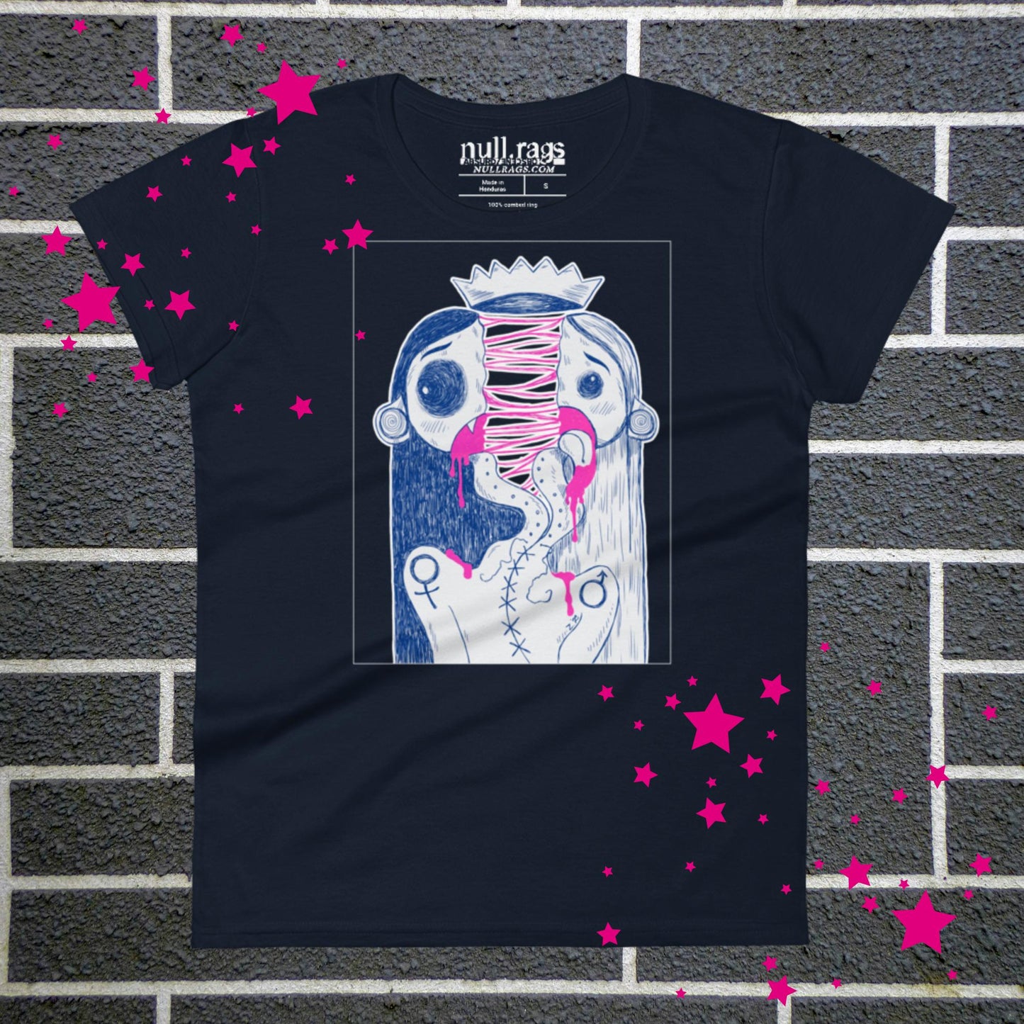 Split in Two Femme Fit T-shirt - Express Your Inner Duality