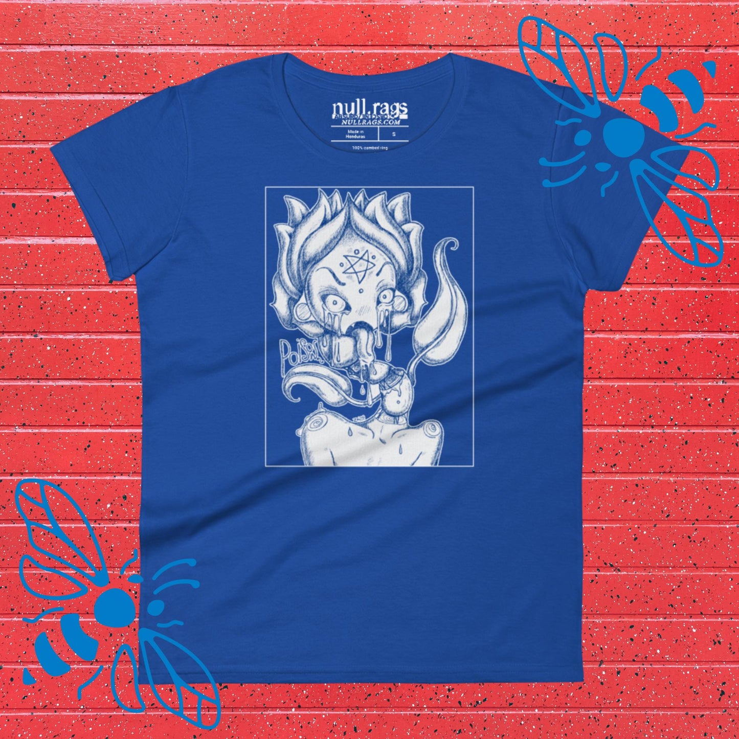 Poison Dripping Flower Femme Fit T-Shirt - Unveil Your Dark Elegance