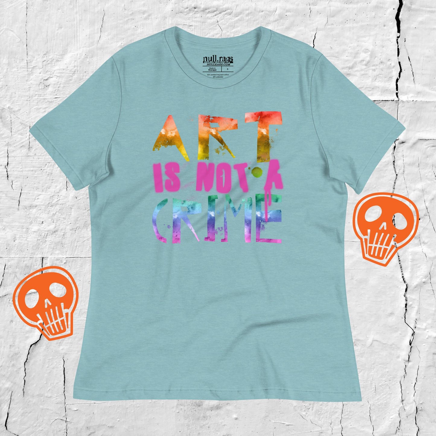 Rainbow Rebellion: 'Art Is Not A Crime' Femme Fit Tee