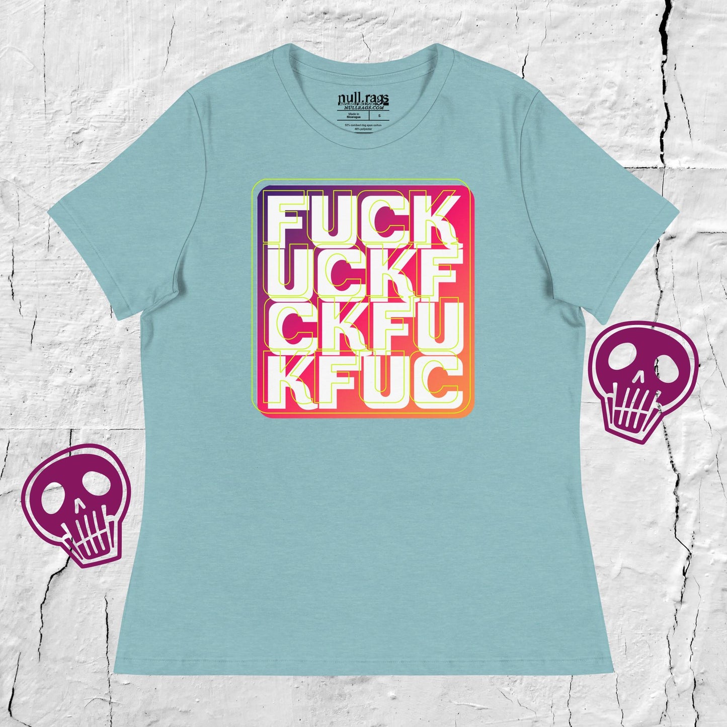 Rainbow Revolt: Bold 'F*ck' Rainbow Femme Fit Tee