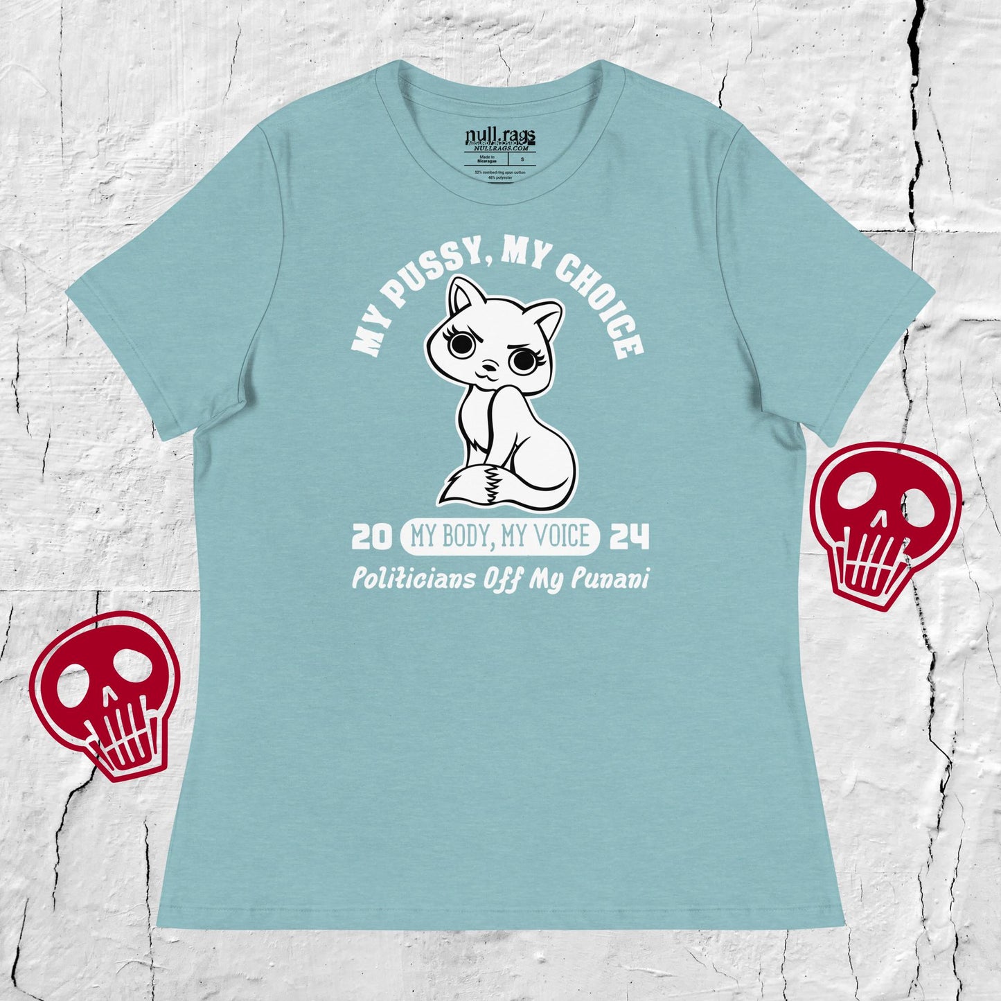 Feline Freedom: 'My Pussy, My Choice' Femme Fit Tee for Reproductive Rights