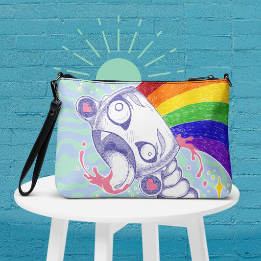 Radiant Rainbow Mind: Teal Crossbody Bag