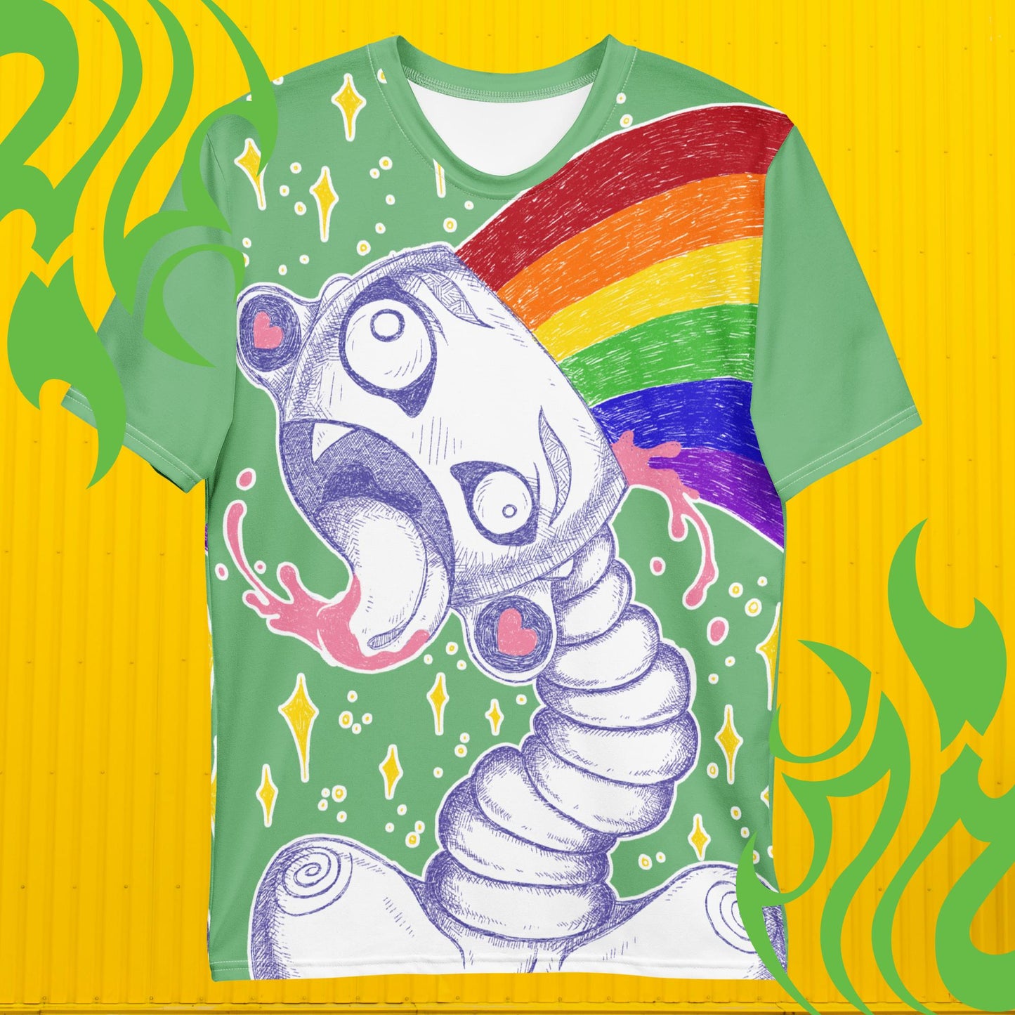 Rainbow Mind Blast Nu Skool All-Over Print Unisex Tee - XS to 2XL | Queer Owned