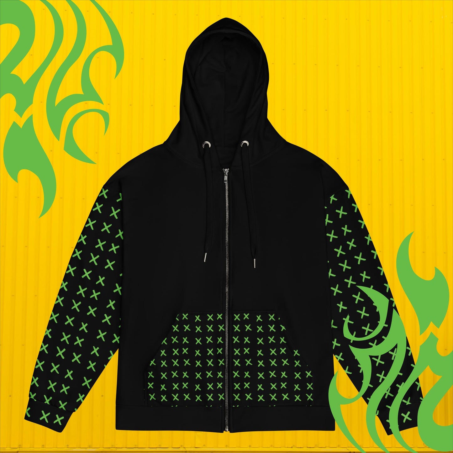 Buzz Buzz Unisex Zip-Up Hoodie | Unique Insect Tongue Graphic Sweatshirt