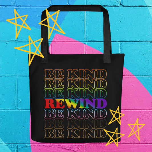 "Be Kind Rewind" Vintage-Inspired Movie Lover's Tote Bag