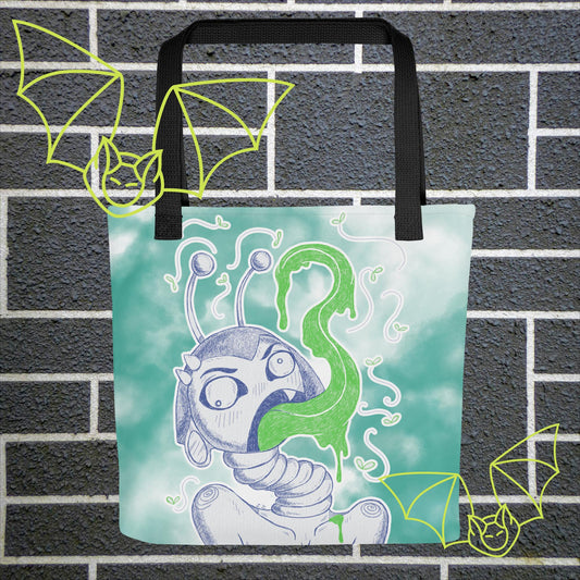 Ethereal Ectoplasm: Dripping Tongue and Insects Tote Bag