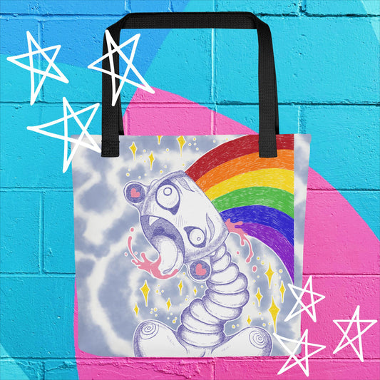 Rainbow Skull Tote Bag: Quirky and Colorful Fashion Accessory