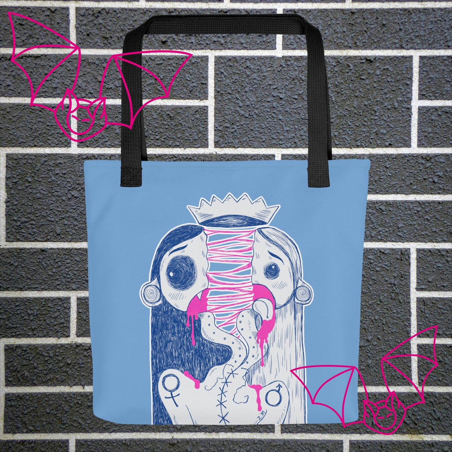 Dripping Tongue Tote Bag: Quirky Fashion Accessory