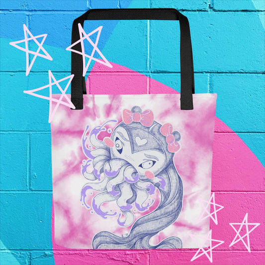 Cute-thulhu Tote Bag: Embrace Lovecraftian Charm in Pastel Hues