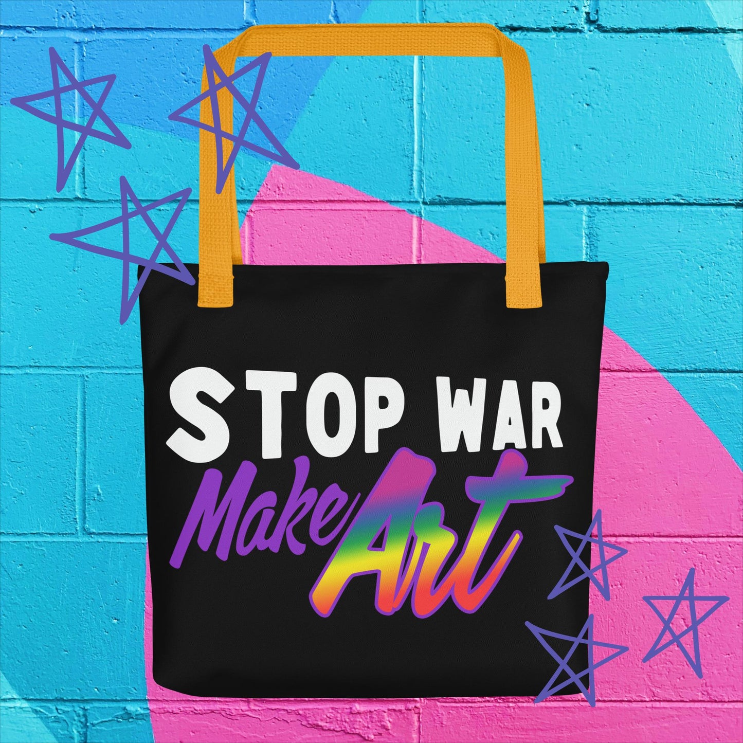 "Stop War, Make Art" Tote Bag