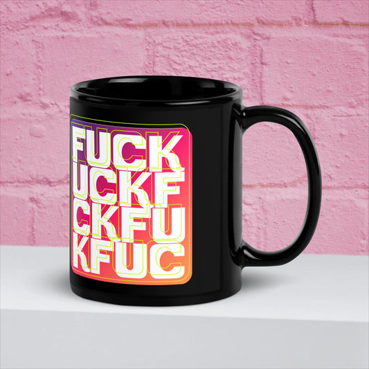 Express Yourself with our Colorful 'F*ck' Black Coffee Mug - Spread Positivity Every Sip