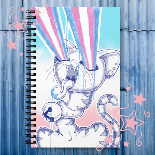 Trans Pride Laser Eye Cat Dotted Journal: Embrace Your Authentic Story