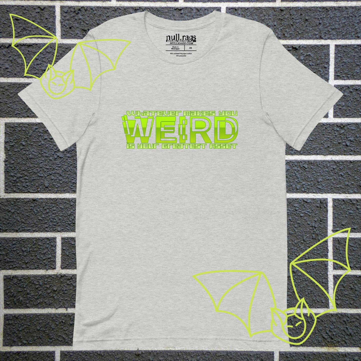 Embrace Your Quirks: 'What Makes You Weird Is Your Greatest Asset' Unisex Tee - Stand Out in Neon Green