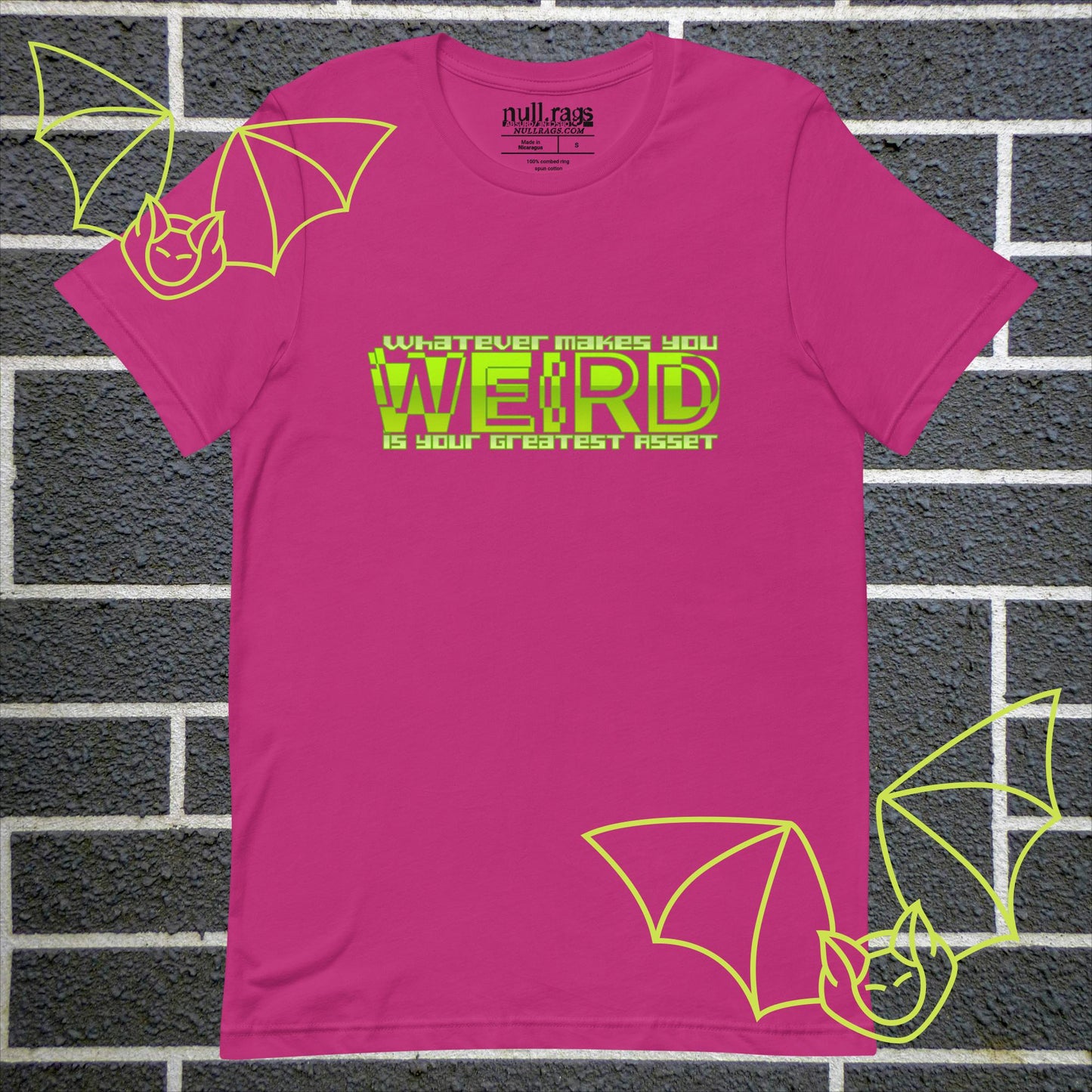 Embrace Your Quirks: 'What Makes You Weird Is Your Greatest Asset' Unisex Tee - Stand Out in Neon Green