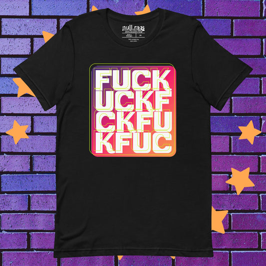 Rainbow Revolt: Bold 'F*ck' Rainbow Unisex t-shirt