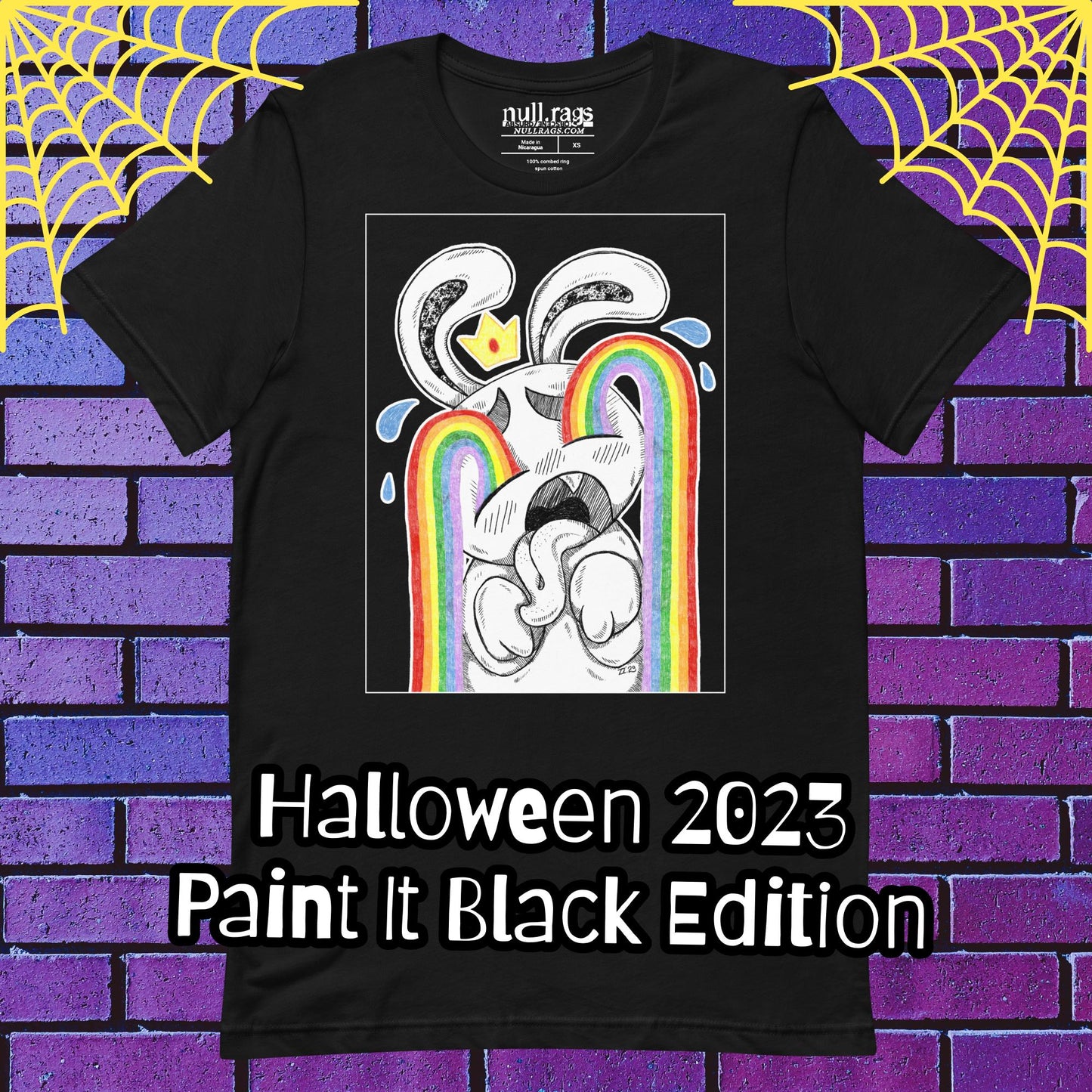 Rainbow Tears and Midnight Fears Unisex T-Shirt - Halloween 2023 Collection