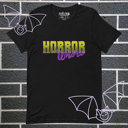 Embrace the Darkness: 'Horror Whore' Unisex Tee - Embody Spooky Chic