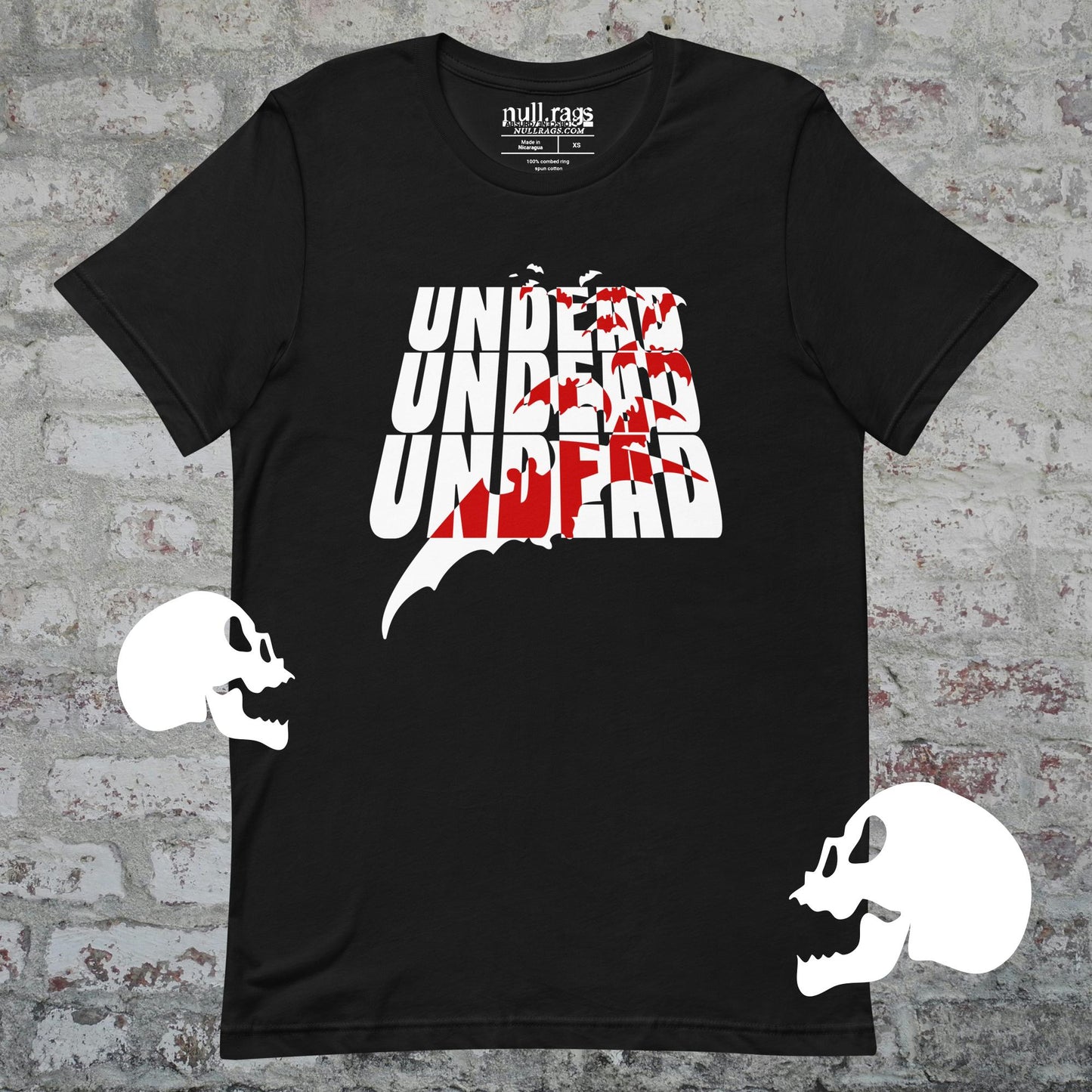 "Undead Undead Undead" Unisex T-Shirt – Bauhaus Quote, Queer-Owned, Punk Design, Sizes XS-5XL