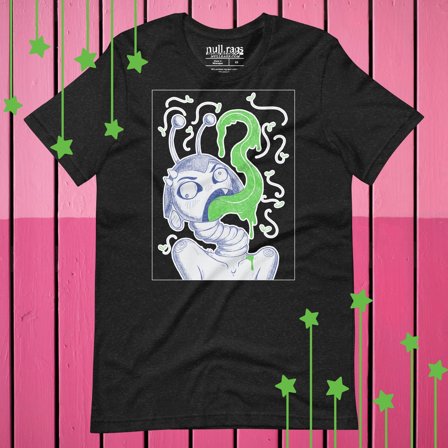 Buzz Buzz Unisex T-shirt - Eccentric Insect Aesthetic with Drooling Tongue