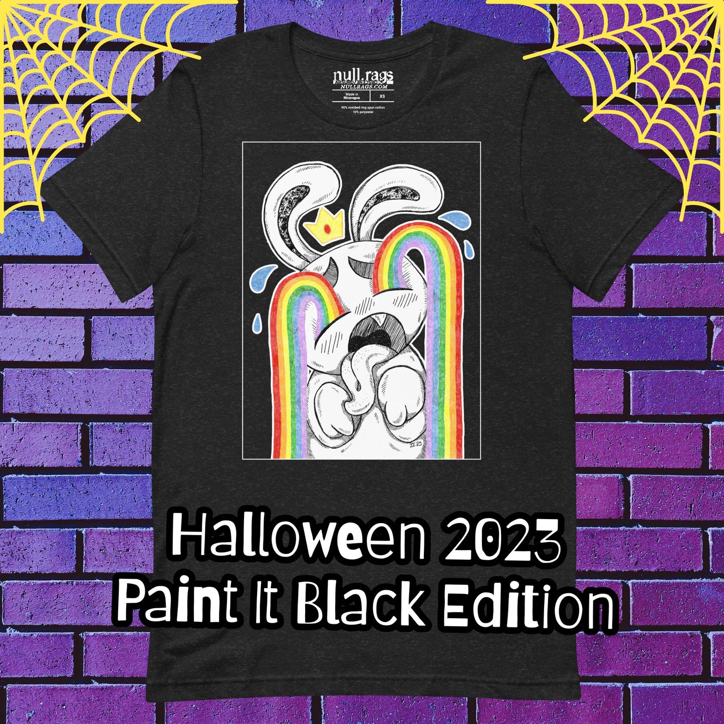 Rainbow Tears and Midnight Fears Unisex T-Shirt - Halloween 2023 Collection