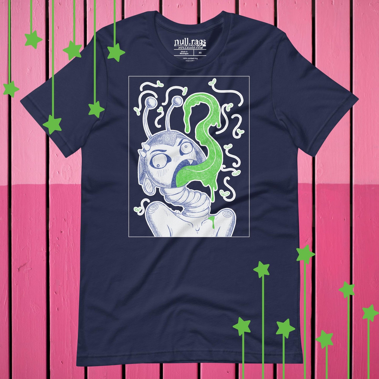 Buzz Buzz Unisex T-shirt - Eccentric Insect Aesthetic with Drooling Tongue